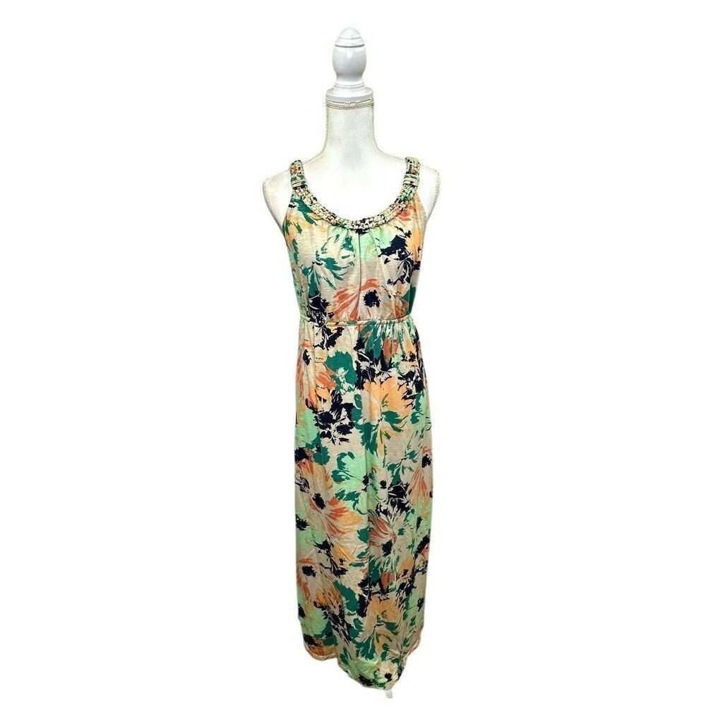 Sonoma Maxi Floral Colorful Cotton Strapless Summer Dress Women’s Size XL